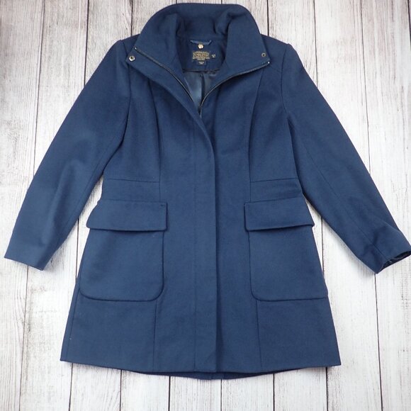Pendleton Women’s 10 Petite Wool Blend Navy Blue Jacket Winter Coat - Picture 1 of 12